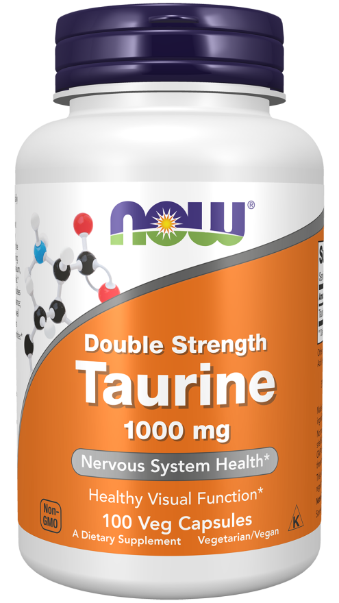 Taurina Extra Forte 1000mg Now Foods 100 Cápsulas