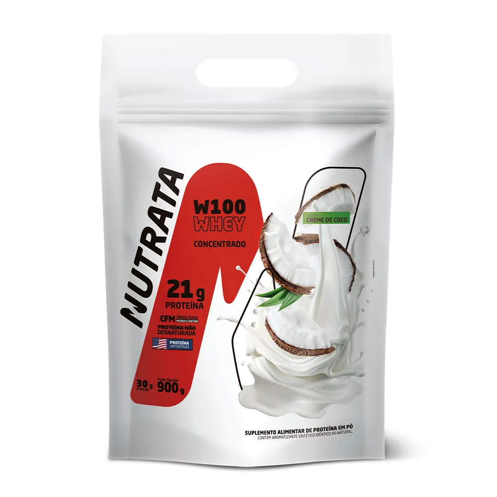 W100 Whey Creme de Coco Nutrata 900 g Refil
