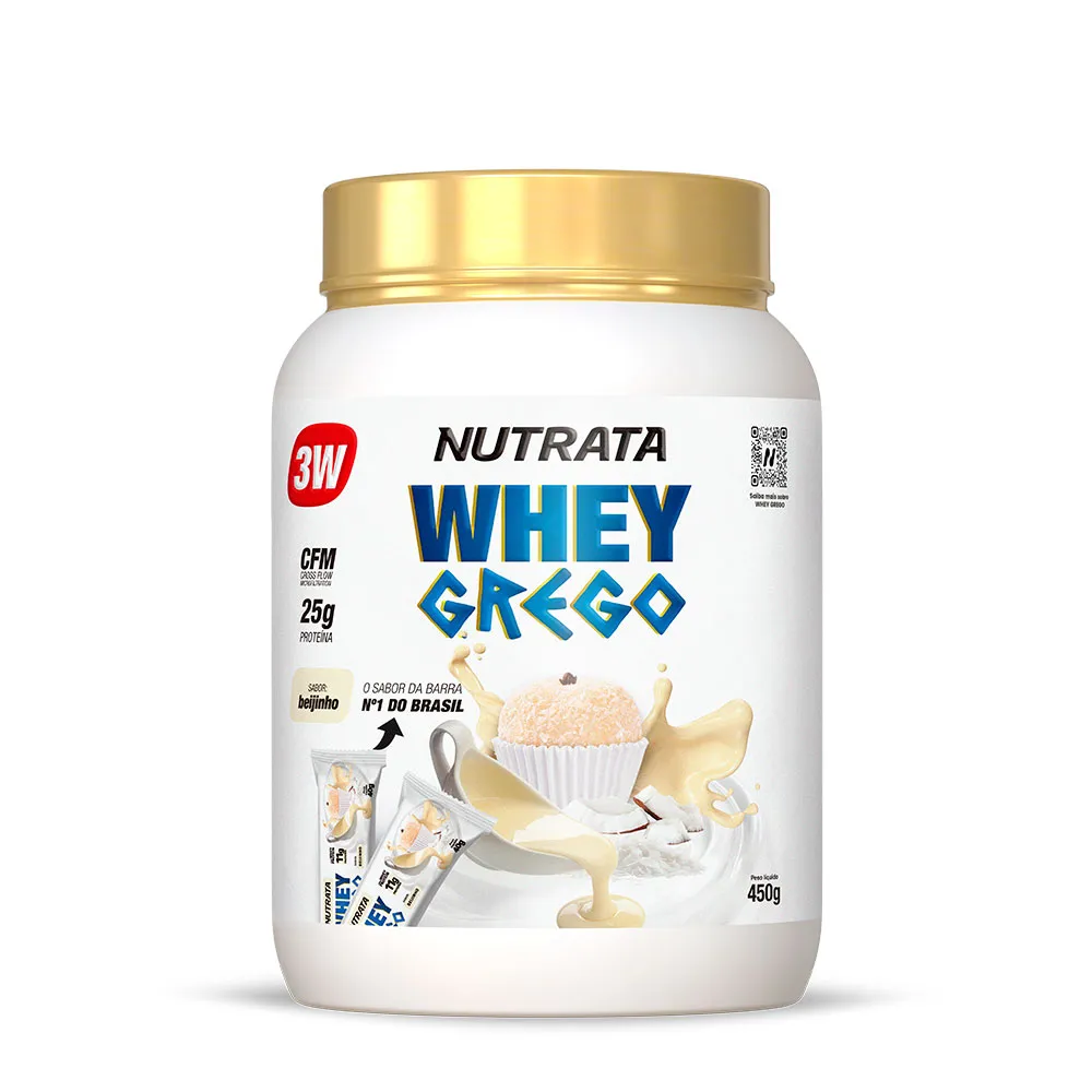 Whey 3W Grego Beijinho Nutrata 450 g Pote