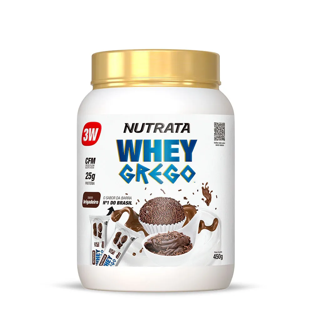 Whey 3W Grego Brigadeiro Nutrata 450 g Pote