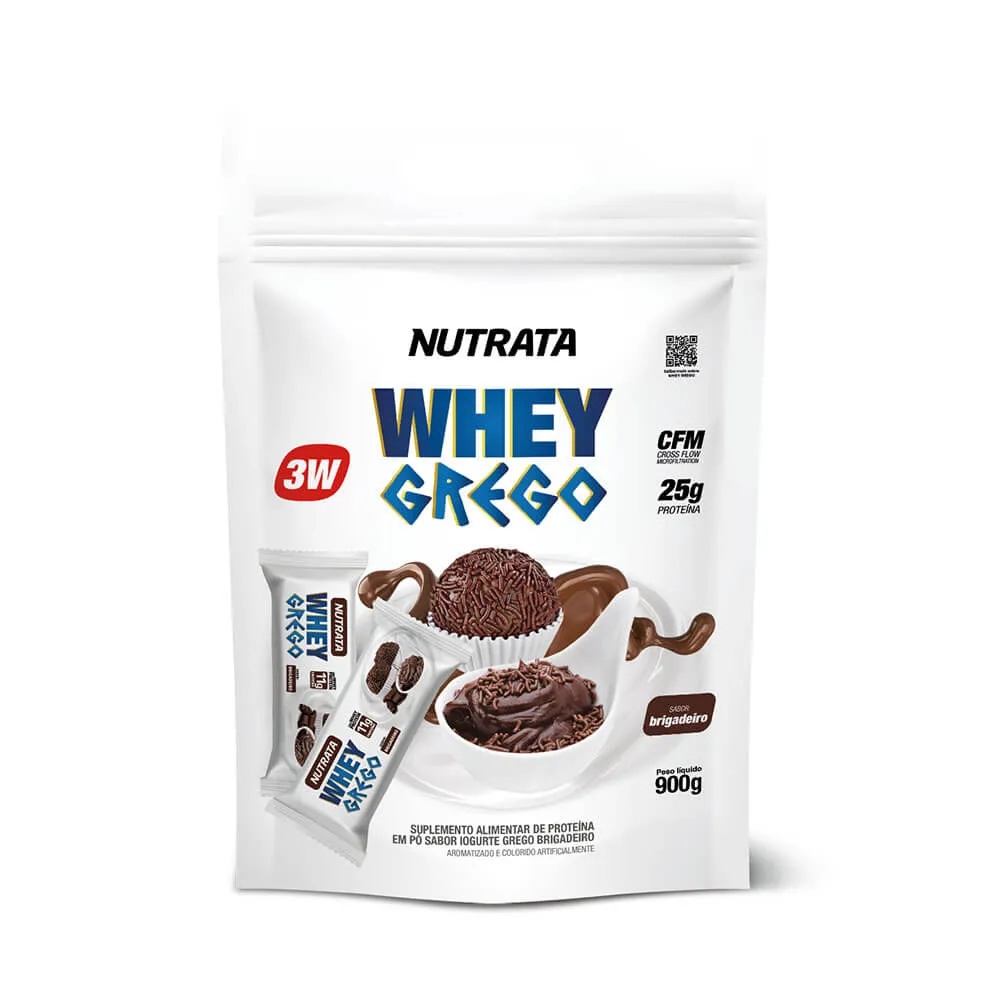 Whey 3W Grego Brigadeiro Nutrata 900 g Refil