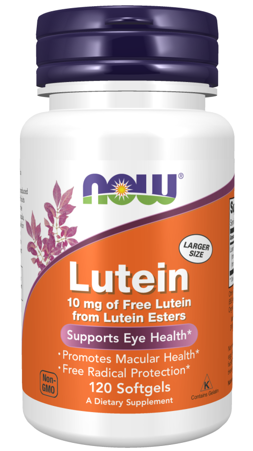 Luteína 10mg Now Foods 120 Cápsulas