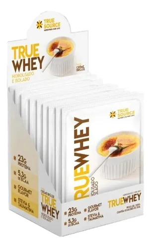 True Whey Protein Vanilla Crème Brûlée Display 10 Sachês 32g True Source