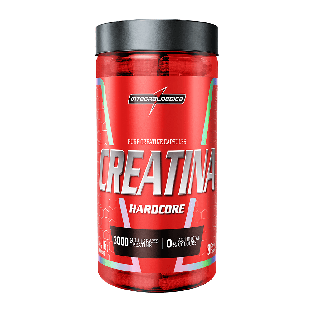 Creatina Hardcore 100% Pura Integralmedica 120 Cápsulas
