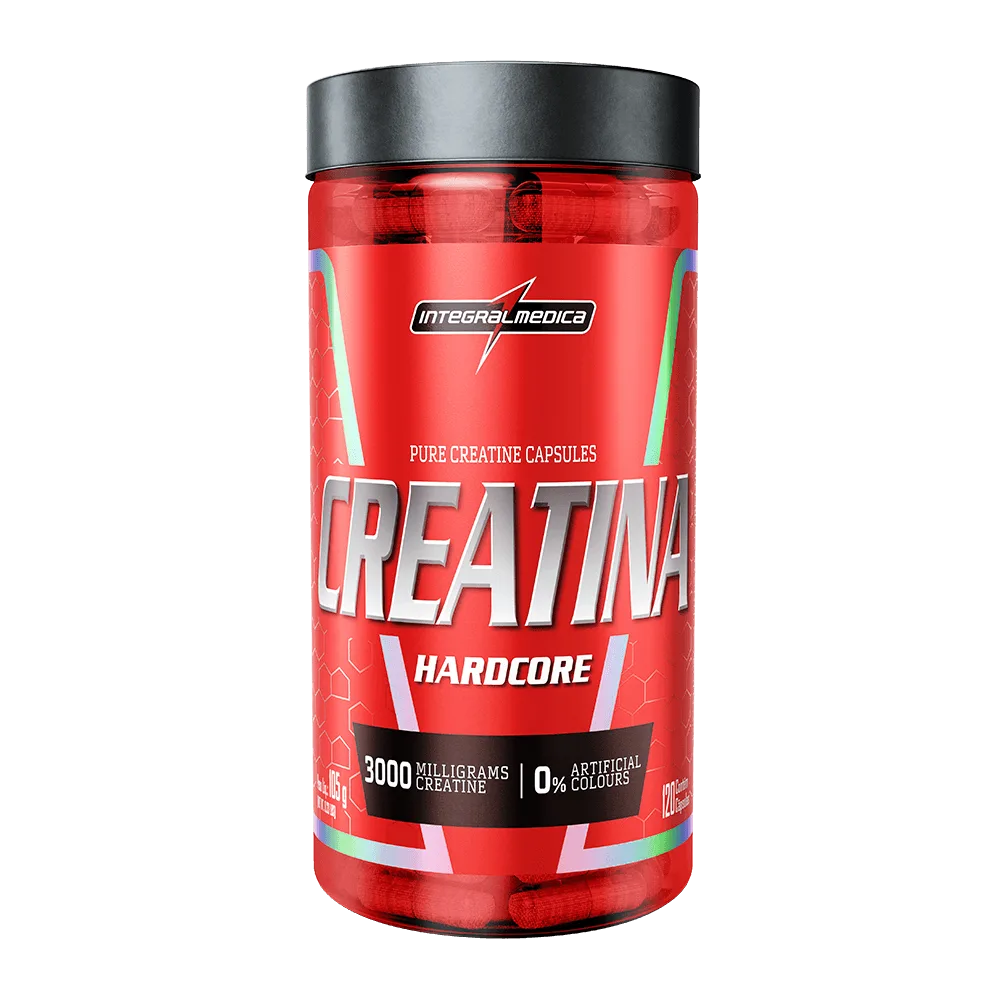 Creatina Hardcore 100% Pura Integralmedica 120 Cápsulas