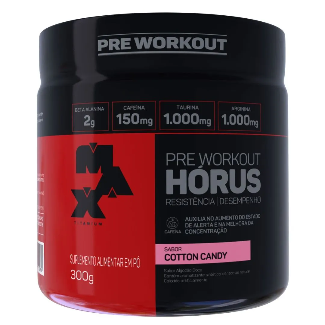 Pré Treino Hórus Cotton Candy Max Titanium 300g