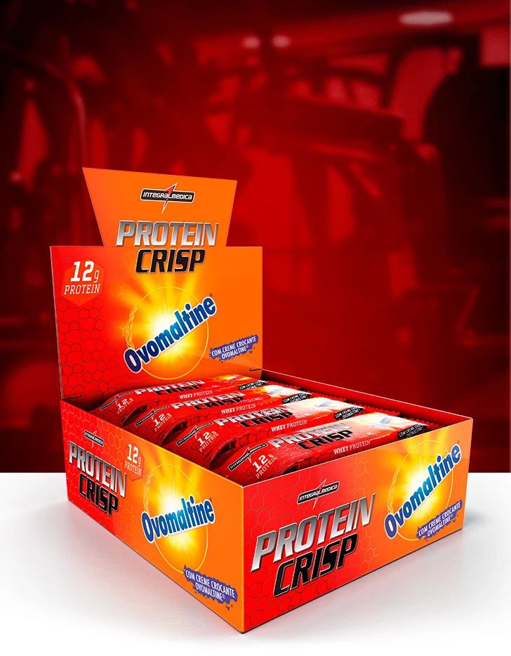 Protein Crisp Bar IntegralMedica Ovomaltine Display 12un