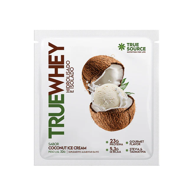 True Whey Coconut Ice Cream True Source Sachê 32g