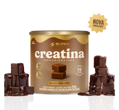 Caramelo de Creatina Sabor Brigadeiro Super Nutrition 40 unidades