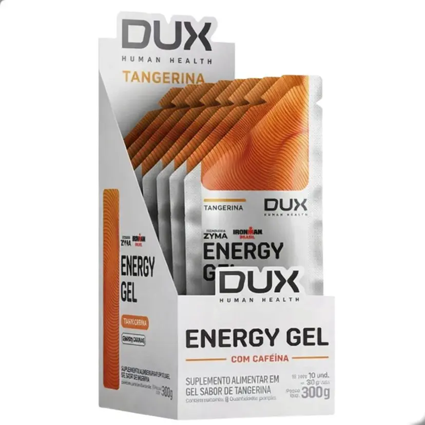 Energy Gel Dux com Cafeína Sabor Tangerina 10 Sachês