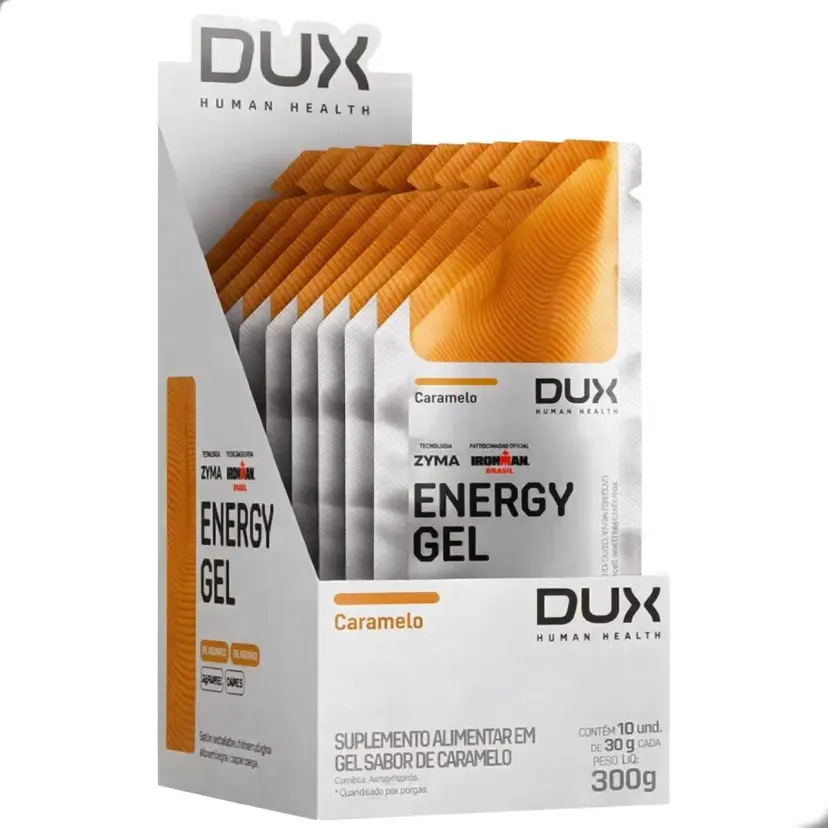 Energy Gel Dux sem Cafeína Sabor Caramelo 10 Sachês