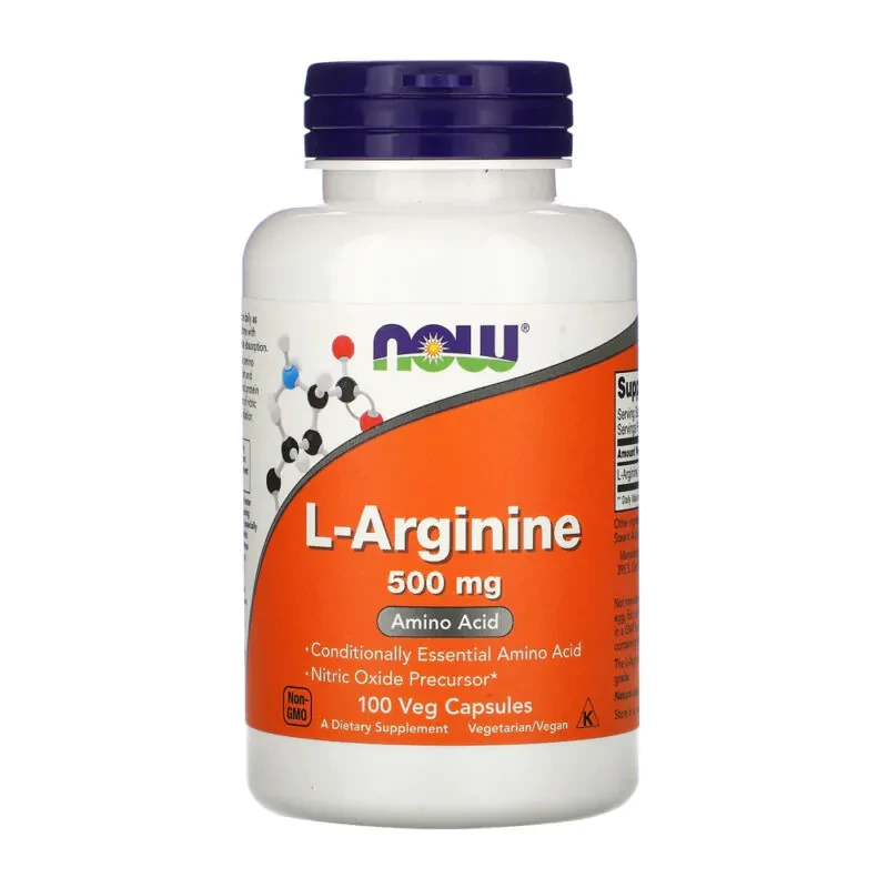 L-Arginina 500mg Now Foods 100 Cápsulas