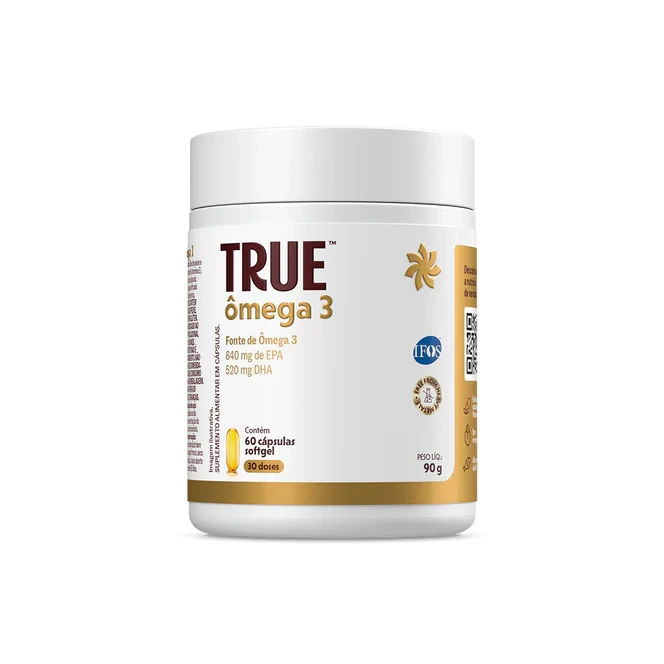 Ômega 3 True com Vitamina E True Source 60 Cápsulas