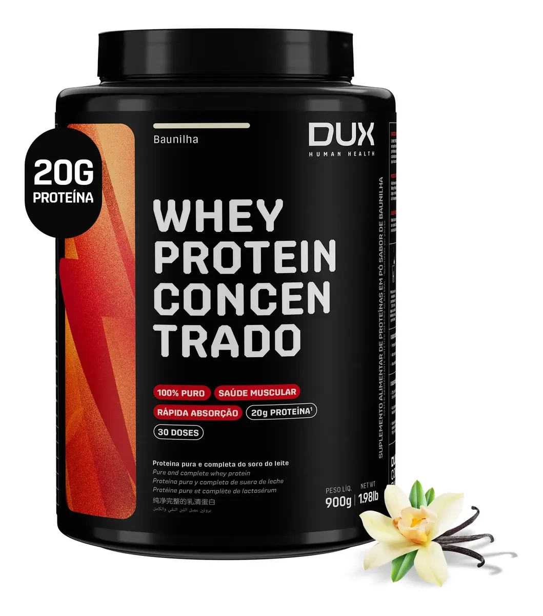 Whey Protein Concentrado Baunilha DUX Human Health 900g
