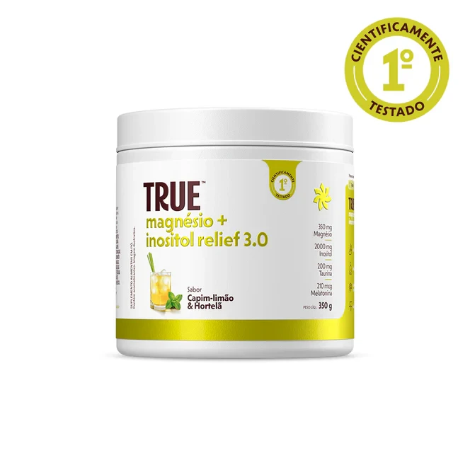 True Magnésio Inositol Relief 3.0 Capim Limão, Hortelã e Erva Doce 350g