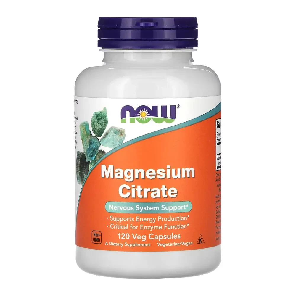 Citrato de Magnésio Now Foods 120 Cápsulas