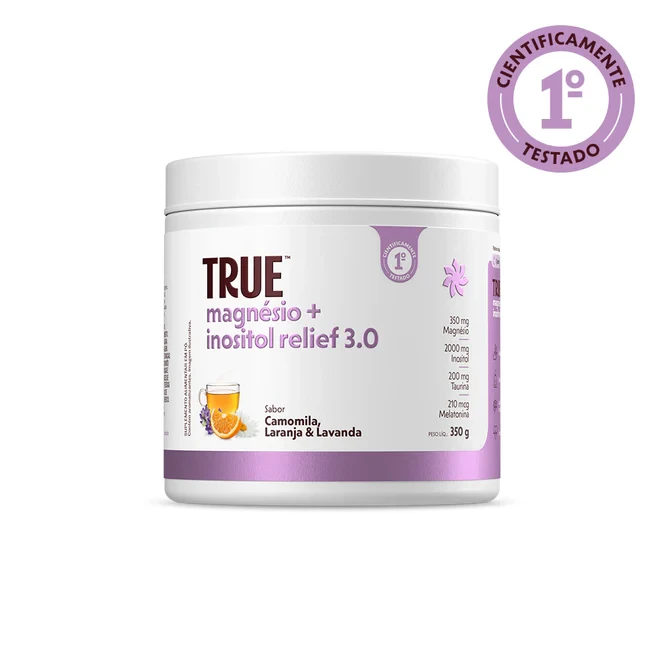 True Magnésio Inositol Relief 3.0 Camomila e Lavanda True Source 350g