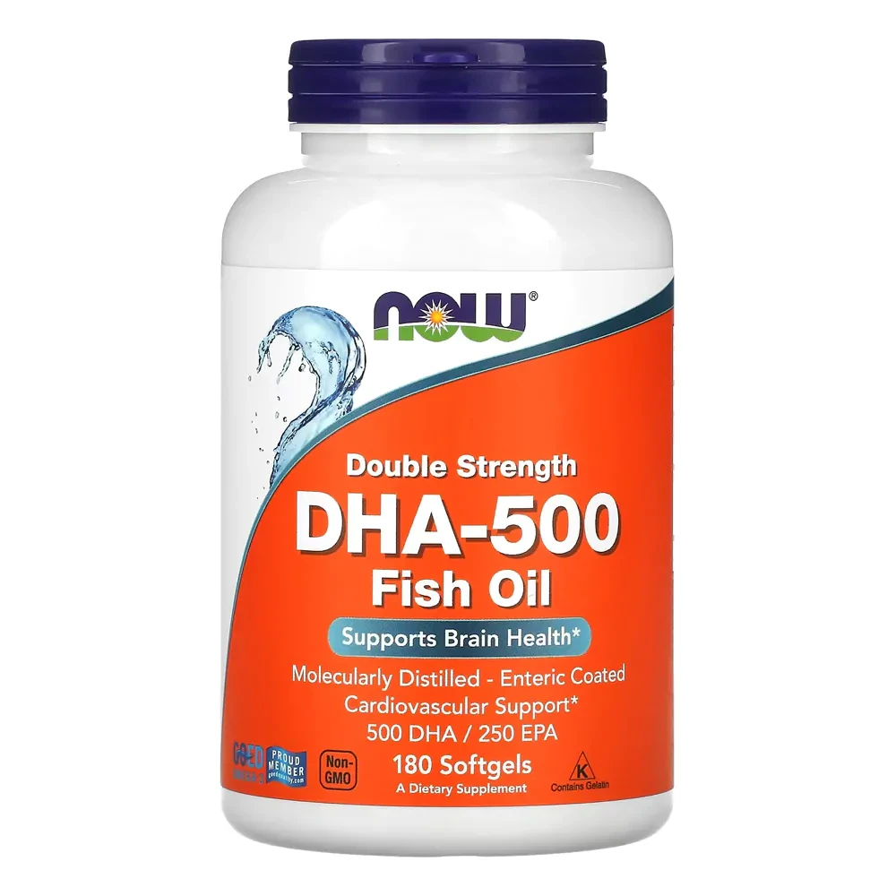 DHA 500mg Now Foods 180 Cápsulas
