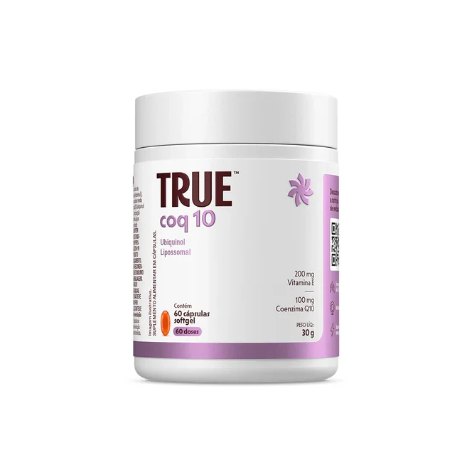 True CoQ10 Ubiquinol Lipossomal 60 Cápsulas