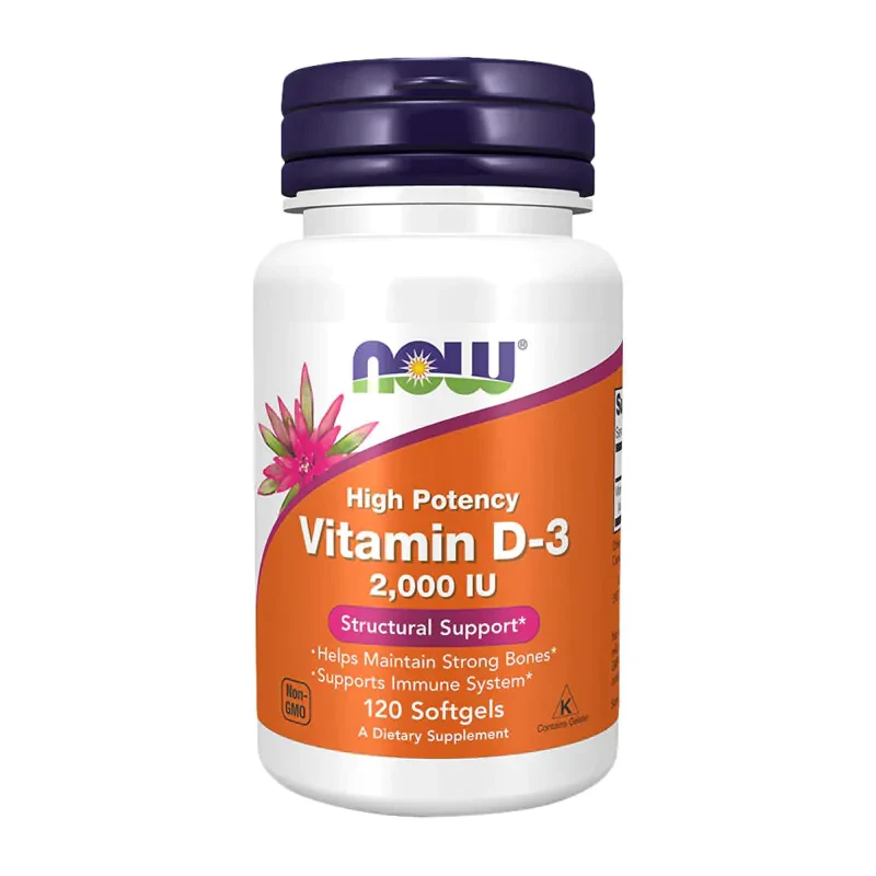 Vitamina D3 2000 UI Now Foods 120 Cápsulas